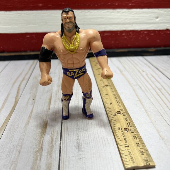 Razor Ramon Bend Ems Action Figure 1994 WWF Titan Sports Just Toys Vintage Rare - Picture 3 of 10